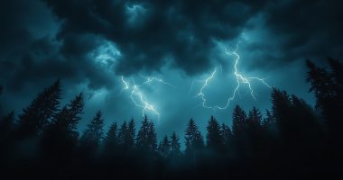 Thunderstorm in the sky