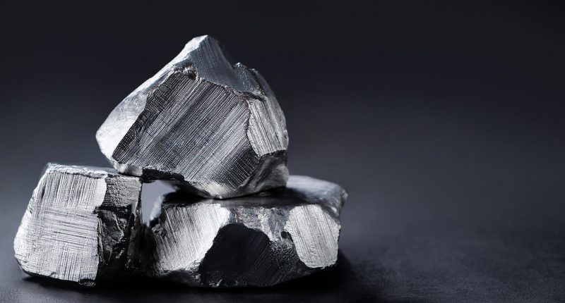 Niobium on a black background