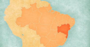 Map of Brazil including Bahia state