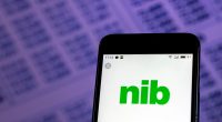 A phone with the NIB logo