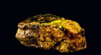 Uranium mineral rock