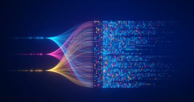 Illustration representing big data technology.