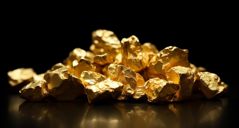 Shiny gold nuggets