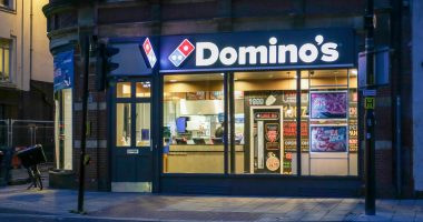 Domino's pizza store in Bristol, England