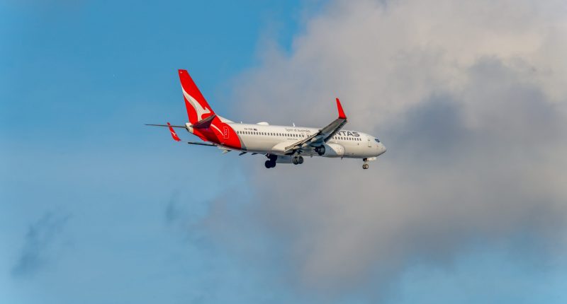 A Qantas aeroplane