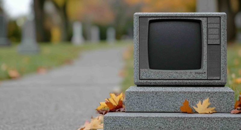 Television headstone concept