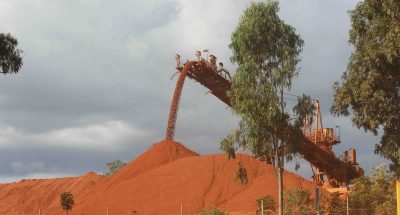 Iron ore somewhere in Aus