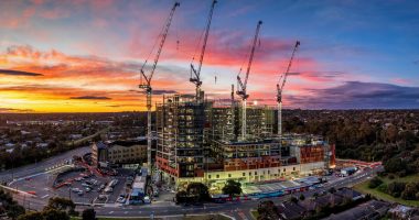 Frankston Hospital under construction by Capella Capital employees.