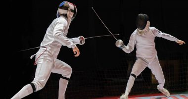 Fencing fight concept