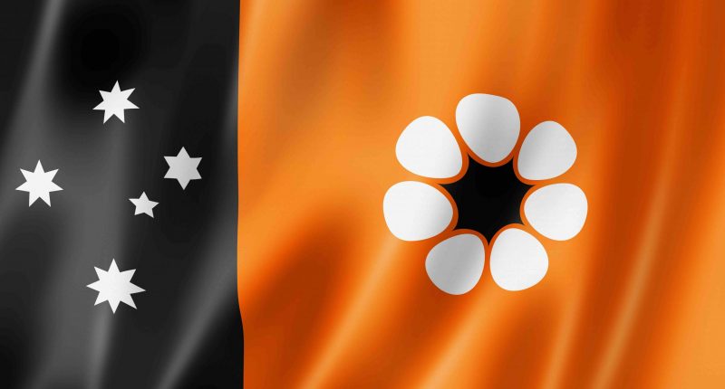 Australian Northern Territory flag, Australia waving banner collection.