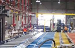 Image of aluminium in a factory.